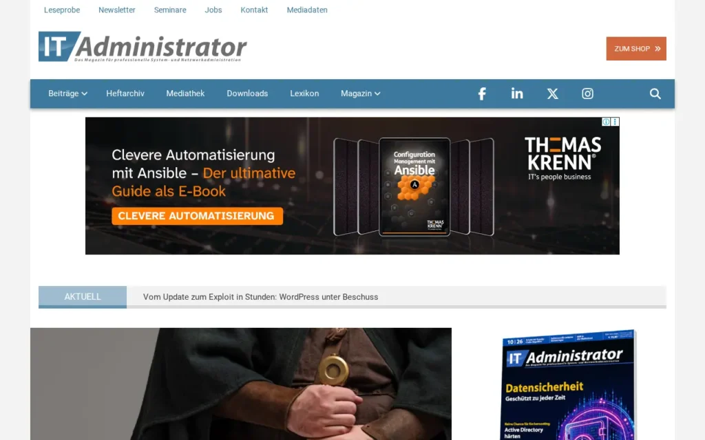 Startseite von IT-Administrator