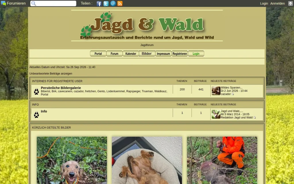 Startseite von Jagdforum Jagd und Wald