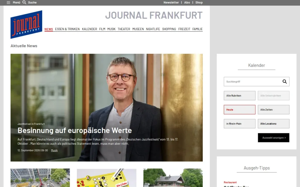 Startseite von JOURNAL FRANKFURT