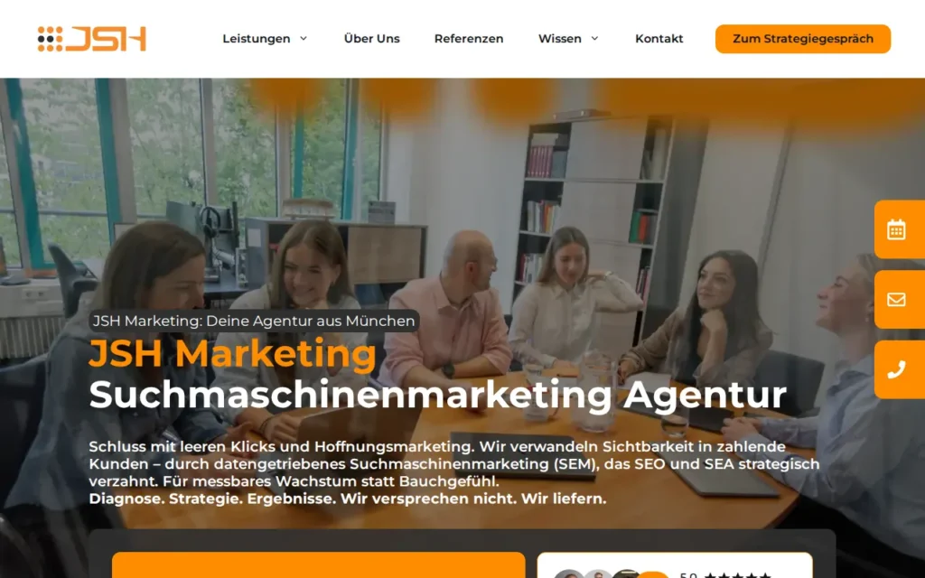 Startseite von JSH Marketing (JSH GmbH)