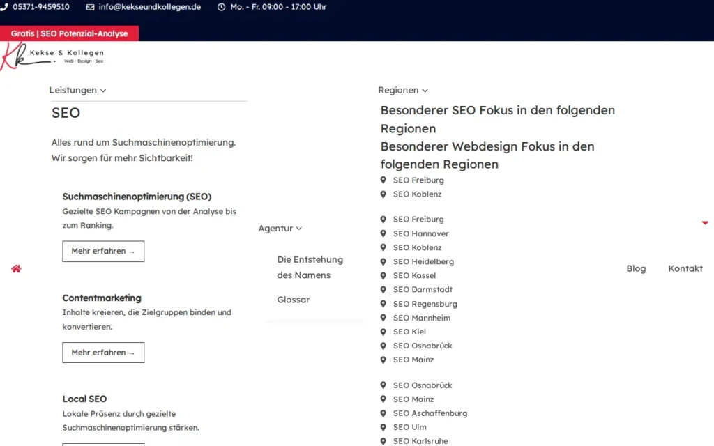 Startseite von Kekse & Kollegen Media GmbH