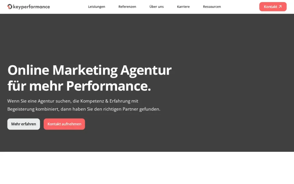 Startseite von keyperformance GmbH
