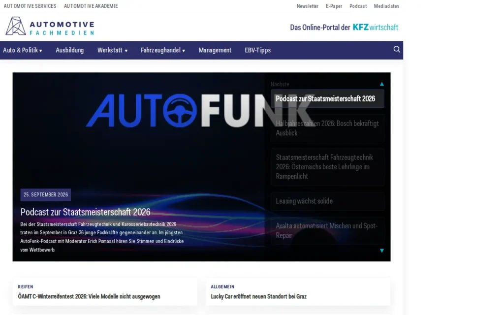 Startseite von KFZwirtschaft
