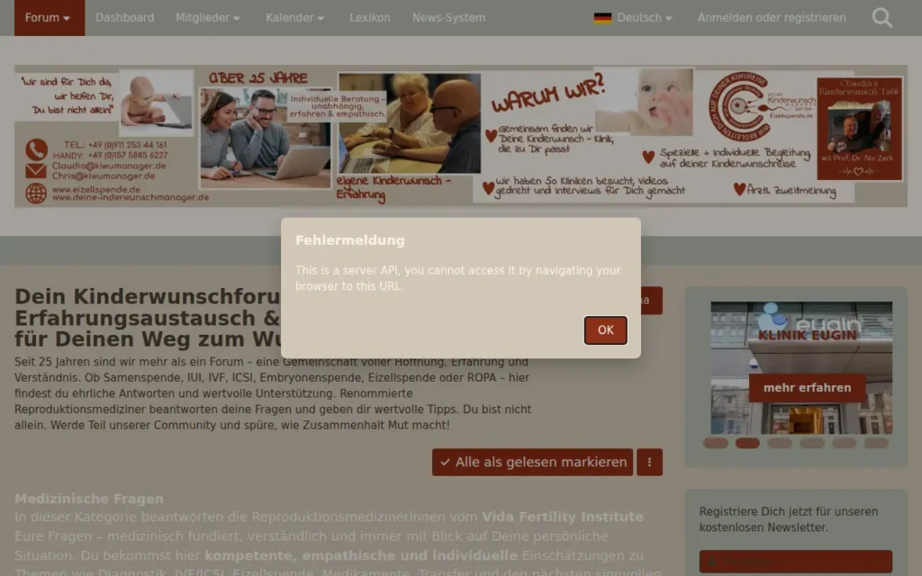 Startseite von Dein Kinderwunschforum