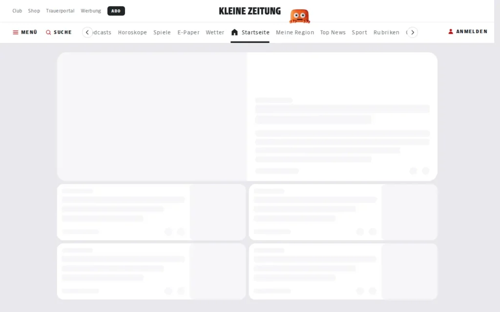 Startseite von Kleine Zeitung