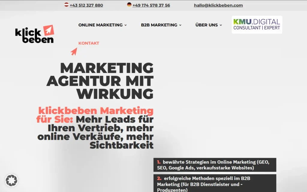 Startseite von klickbeben