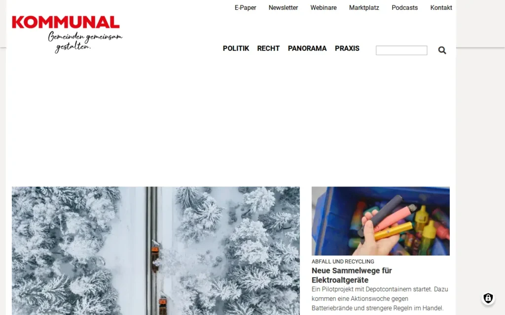 Startseite von KOMMUNAL