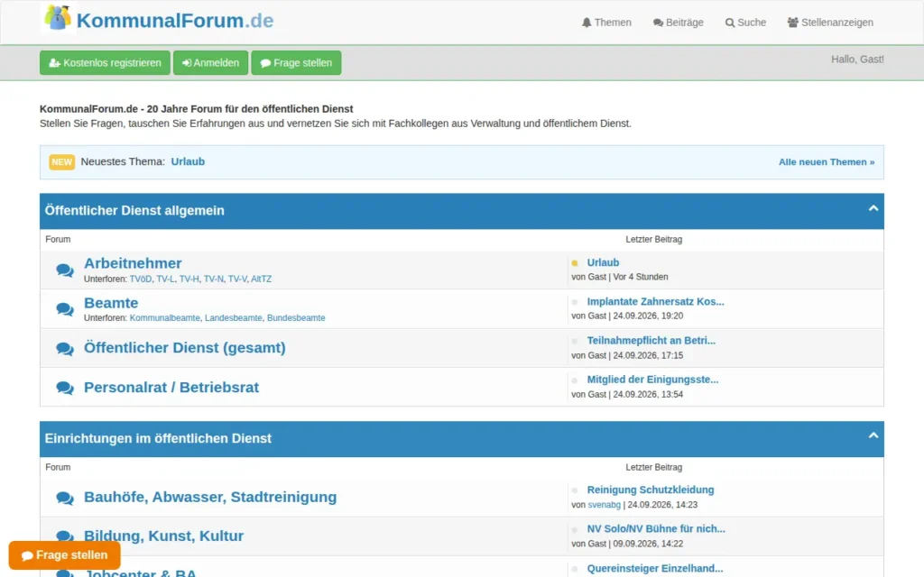 Startseite von KommunalForum.de