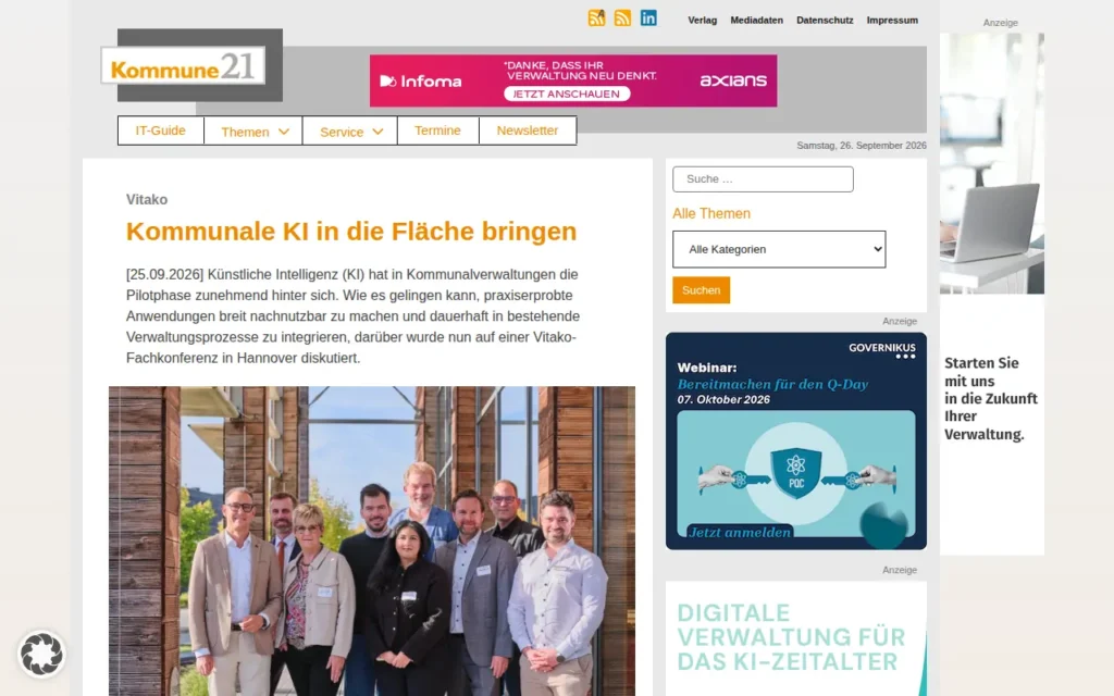 Startseite von Kommune21