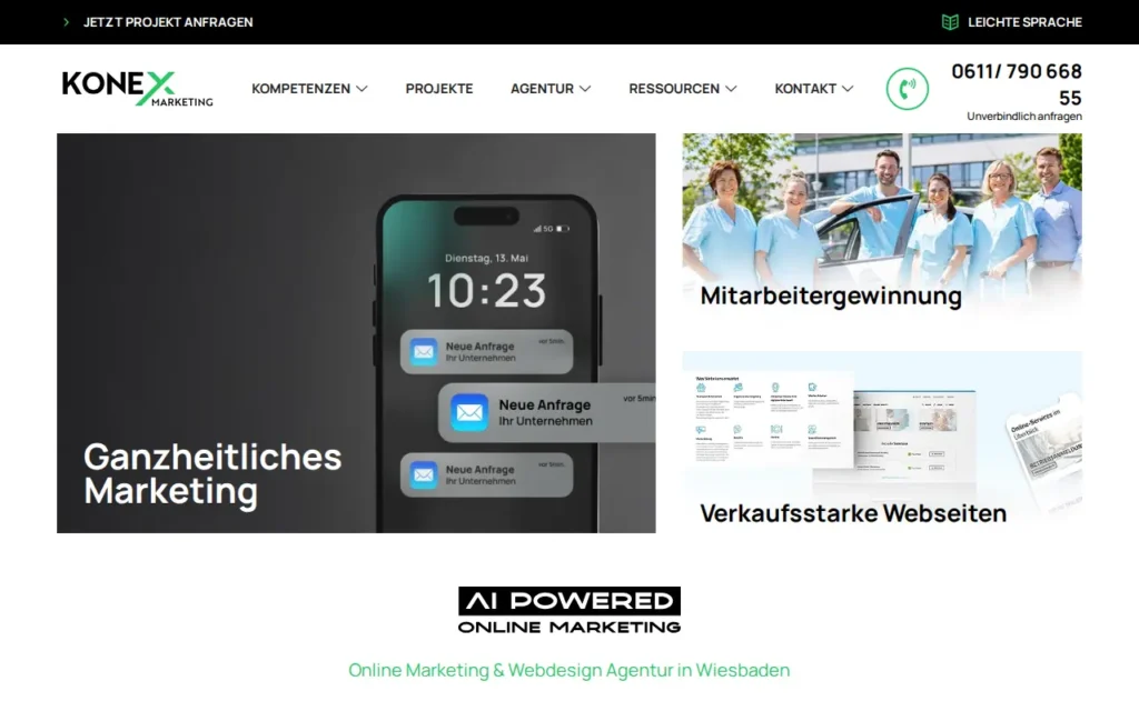 Startseite von KONEX Marketing eGbR