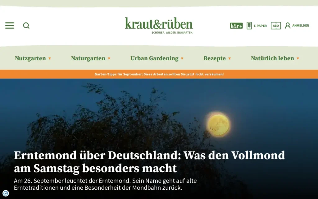 Startseite von kraut&rüben