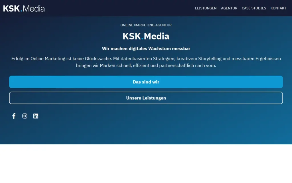 Startseite von KSK MEDIA GmbH