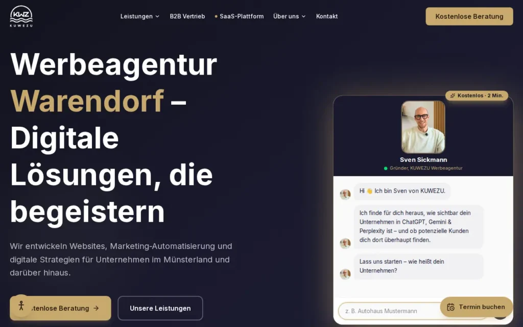 Startseite von KUWEZU Werbeagentur GbR