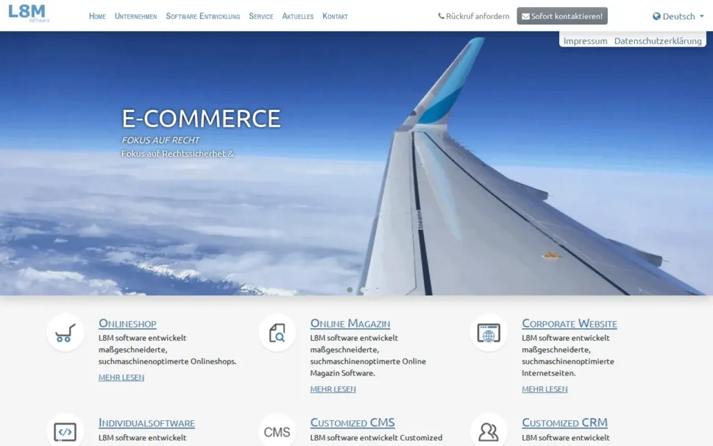 Startseite von L8M software GmbH