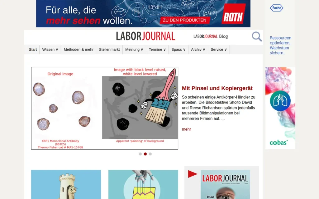 Startseite von Laborjournal