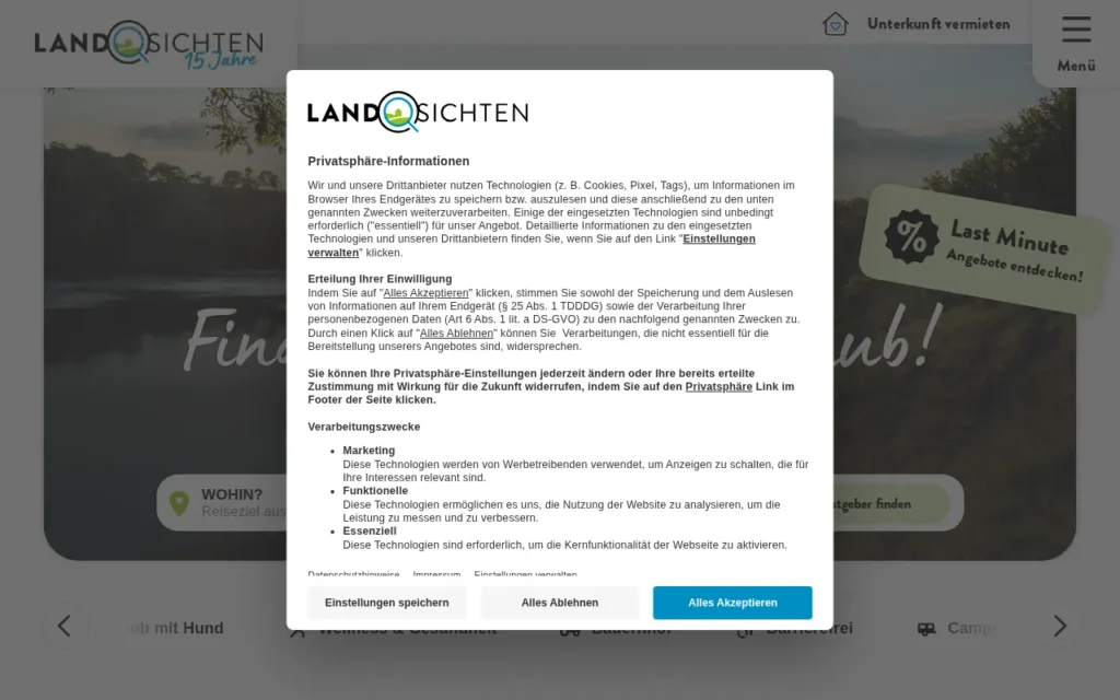 Startseite von Landsichten