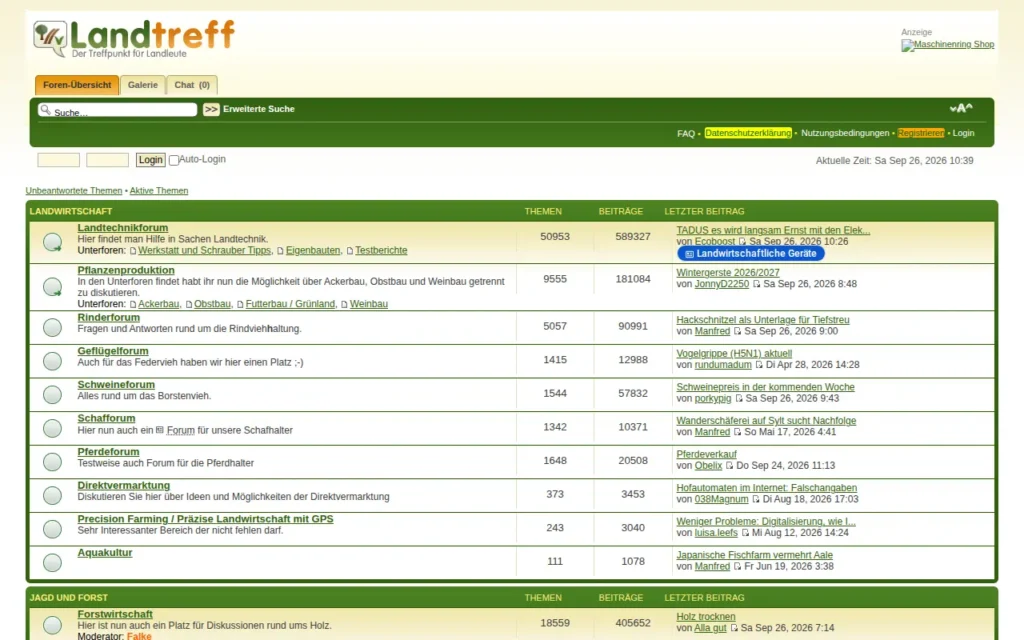 Startseite von Landtreff