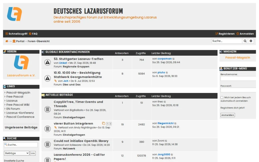 Startseite von Deutsches Lazarusforum