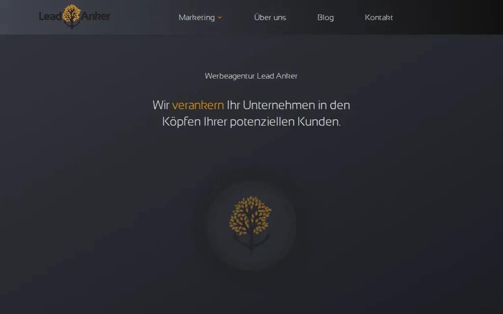 Startseite von Lead Anker (Lean Marketing GmbH)