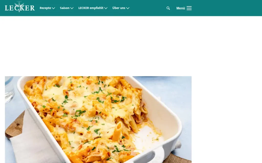 Startseite von LECKER