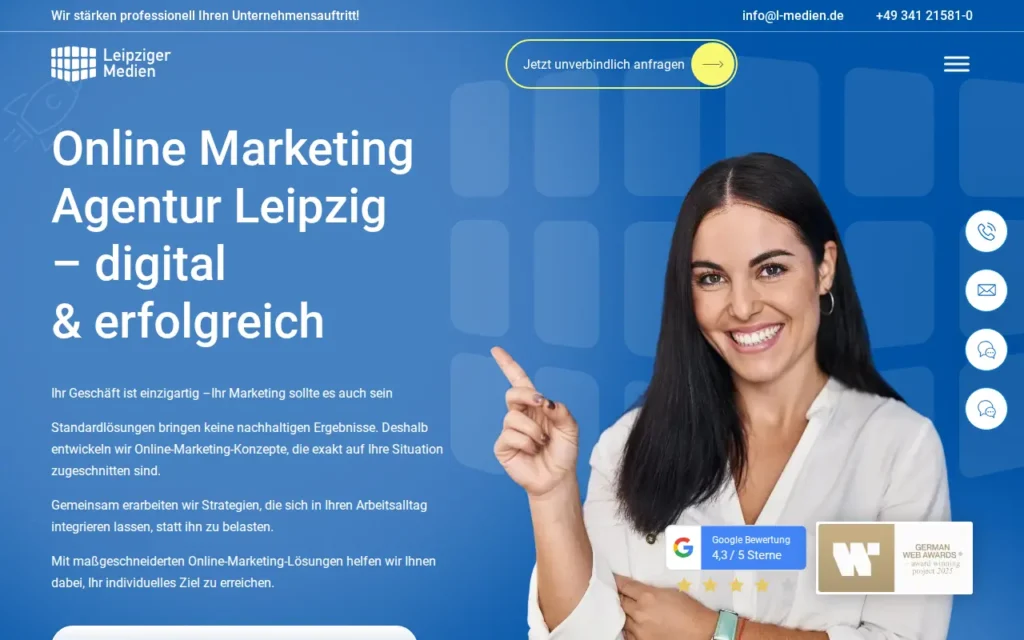 Startseite von WTV Leipziger Medien GmbH & Co. KG