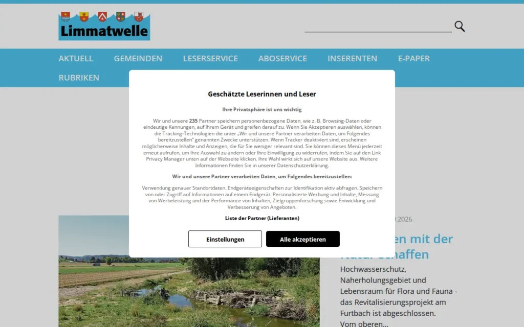 Startseite von Limmatwelle