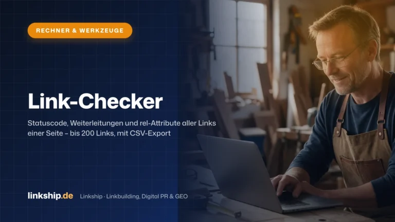 Titelkarte: Link-Checker – Rechner & Werkzeuge, Linkship