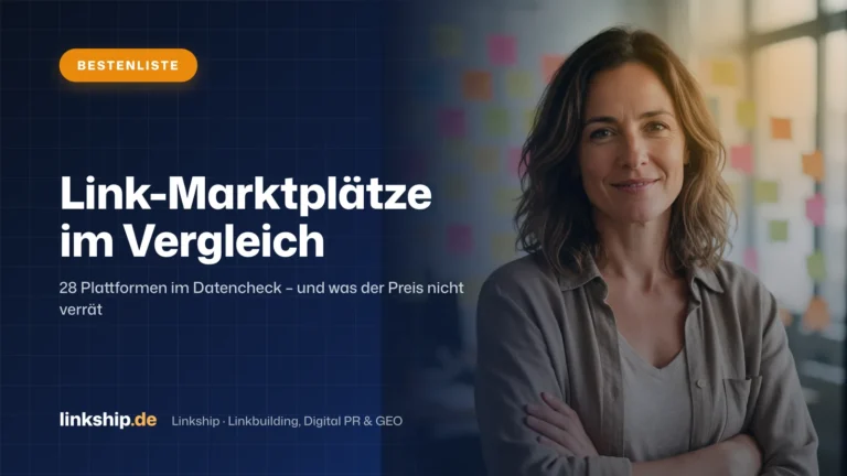 Titelkarte: Link-Marktplätze im Vergleich – Bestenliste, Linkship