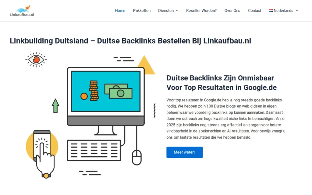 Startseite von Linkaufbau (Target Vision Media)