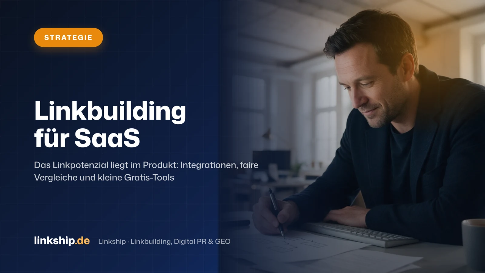 Titelkarte: Linkbuilding für SaaS – Strategie, Linkship