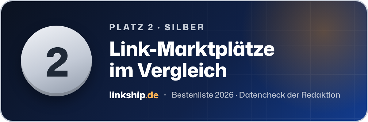 Platz 2 – Link-Marktplätze im Vergleich