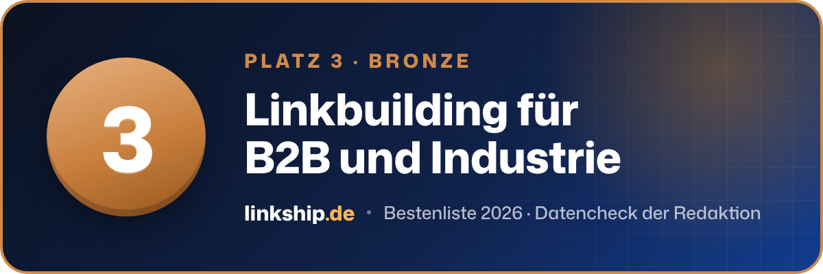 Platz 3 – Linkbuilding für B2B und Industrie