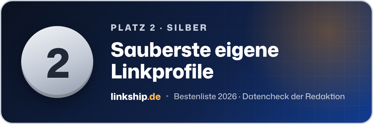 Platz 2 – Sauberste eigene Linkprofile