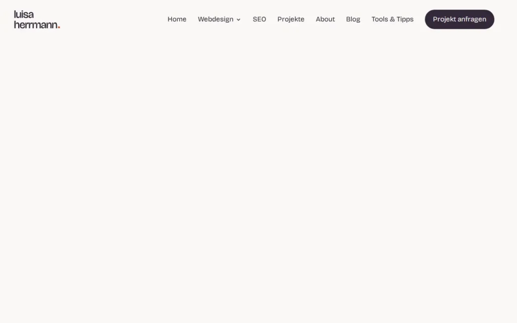 Startseite von Luisa Herrmann SEO & Webdesign