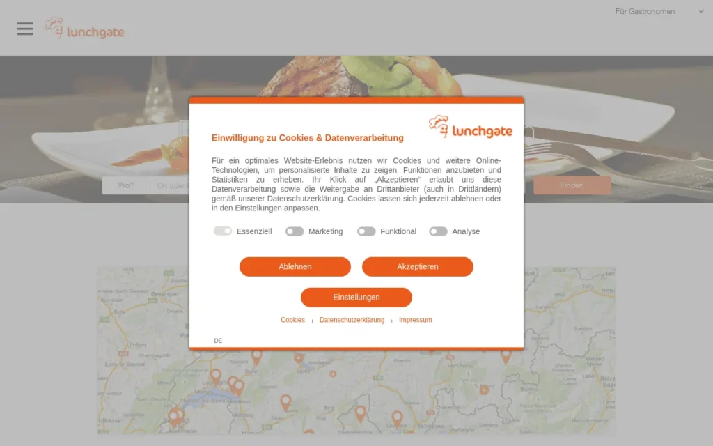 Startseite von Lunchgate