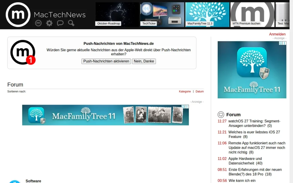 Startseite von MacTechNews Forum