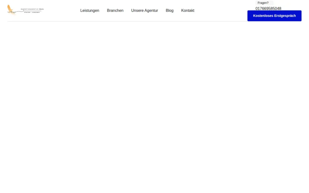Startseite von Marketingagentur Wahl UG (haftungsbeschränkt)