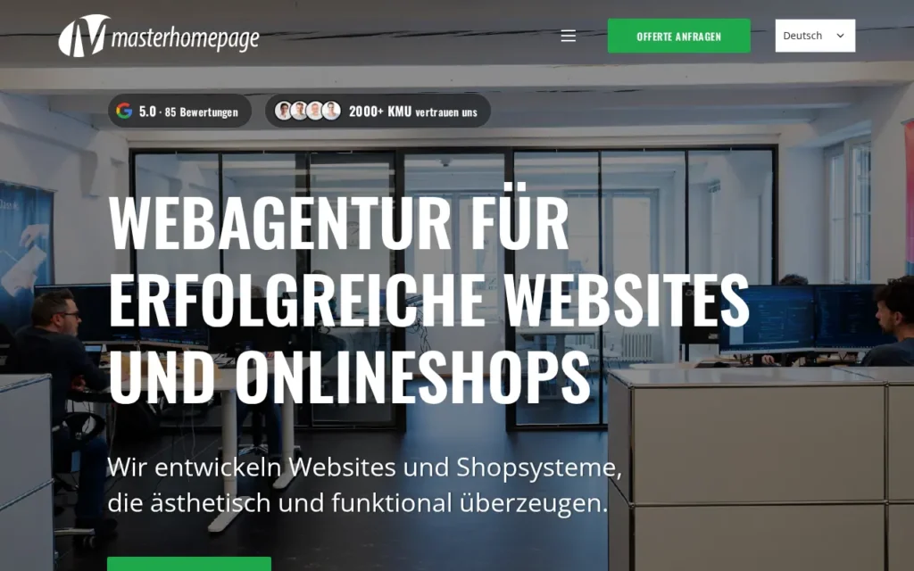 Startseite von Masterhomepage GmbH