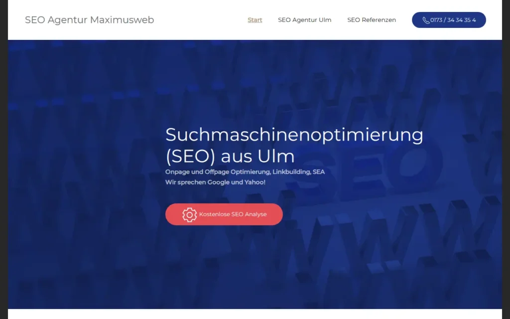 Startseite von Maximusweb