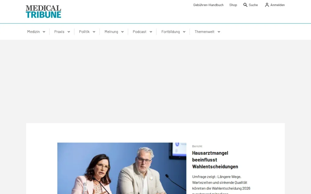 Startseite von Medical Tribune