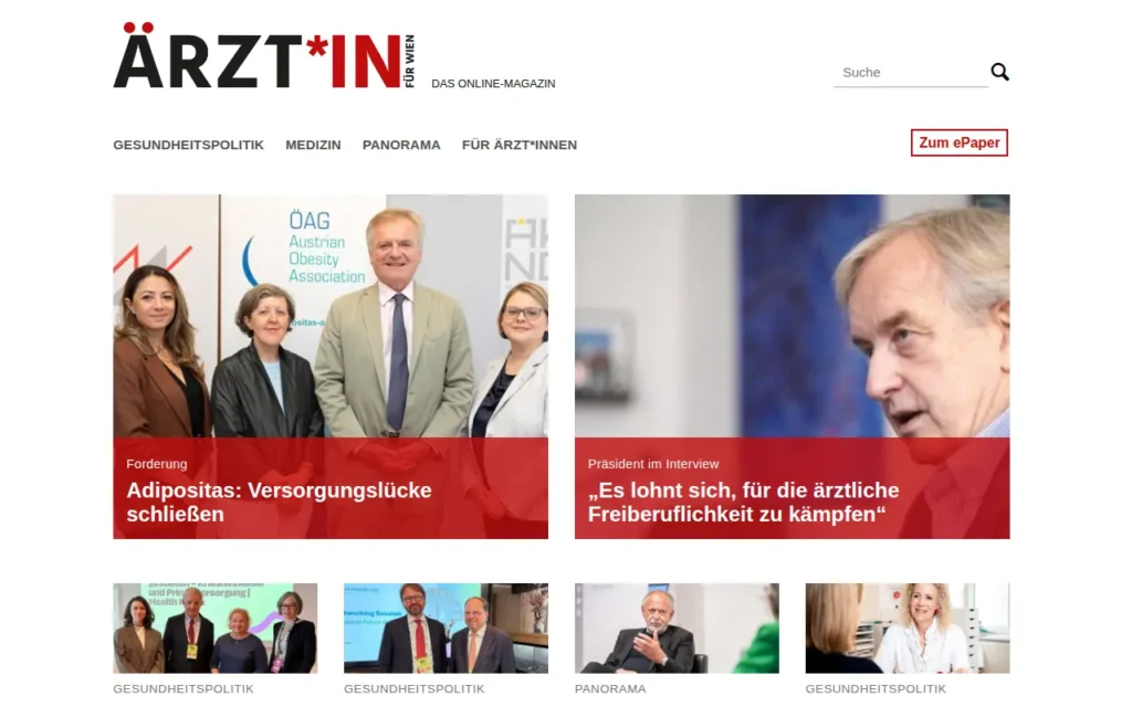 Startseite von medinlive