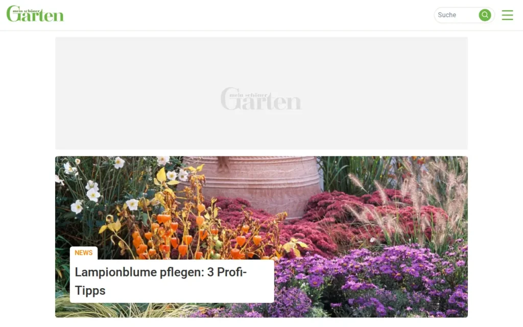 Startseite von Mein schöner Garten