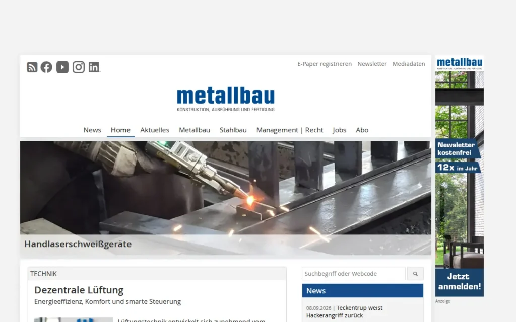 Startseite von metallbau