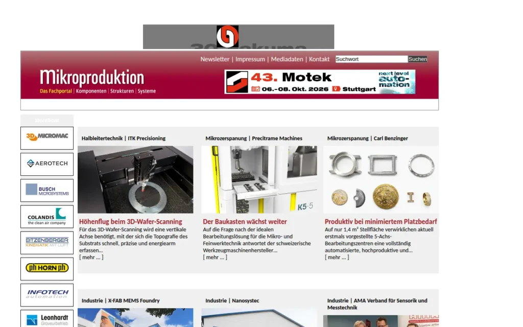 Startseite von Mikroproduktion