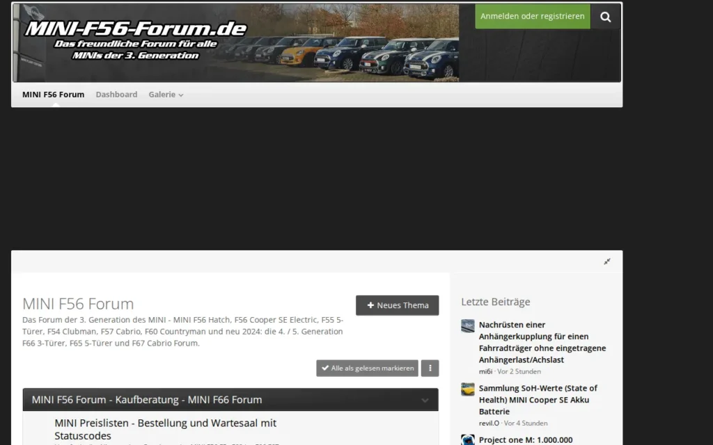 Startseite von MINI F56 Forum