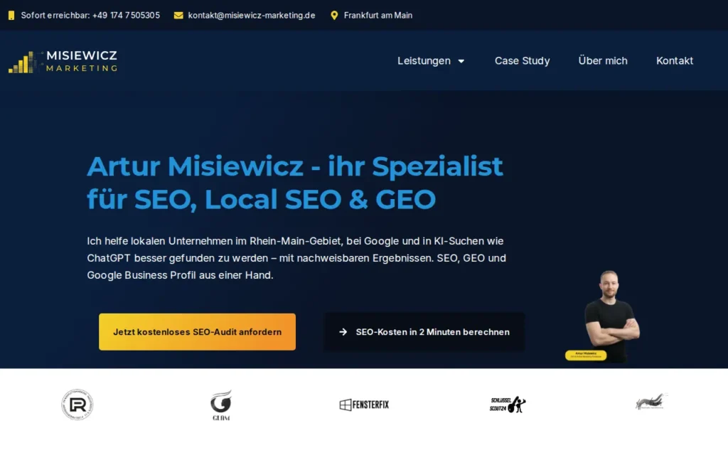 Startseite von Misiewicz Marketing