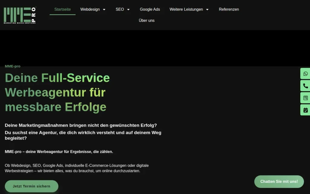 Startseite von MME-pro