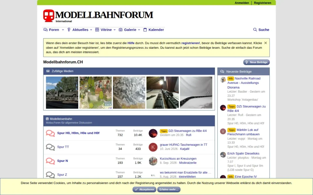 Startseite von Modellbahnforum.CH