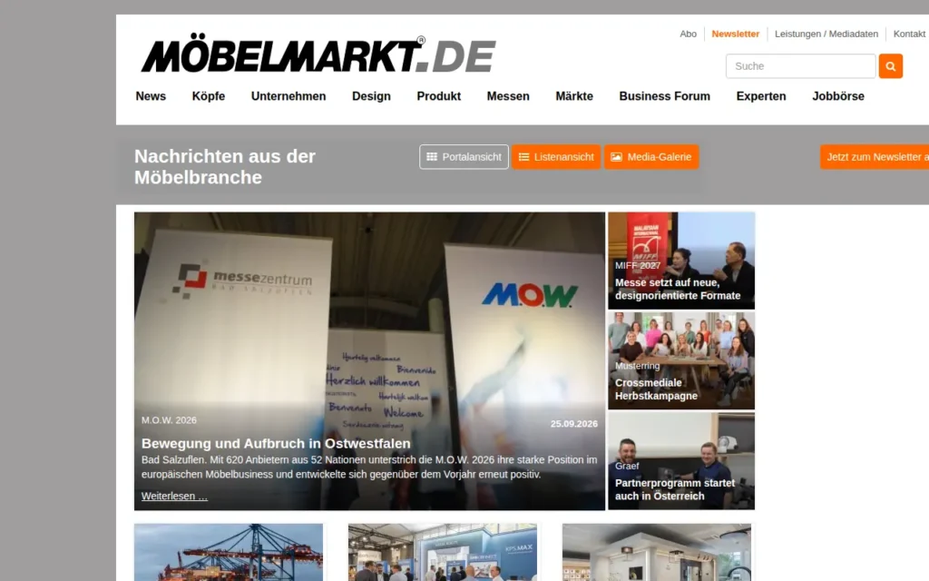 Startseite von MÖBELMARKT