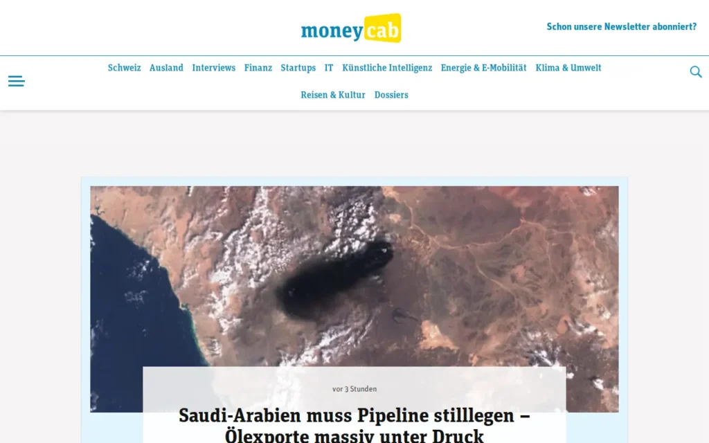 Startseite von Moneycab